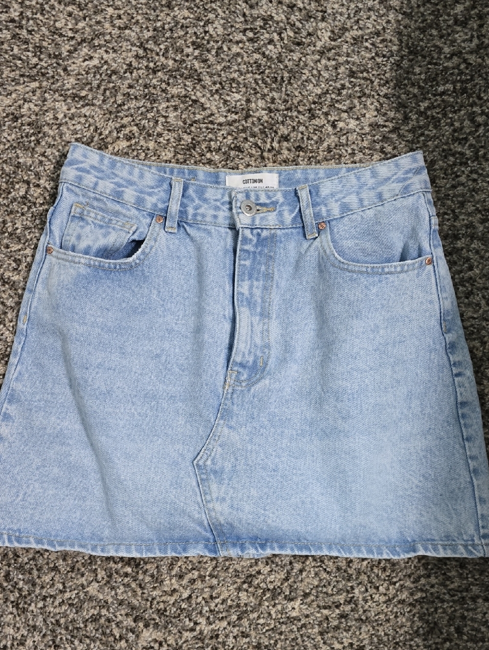 Cotton On Light Blue Denim Mini Skirt